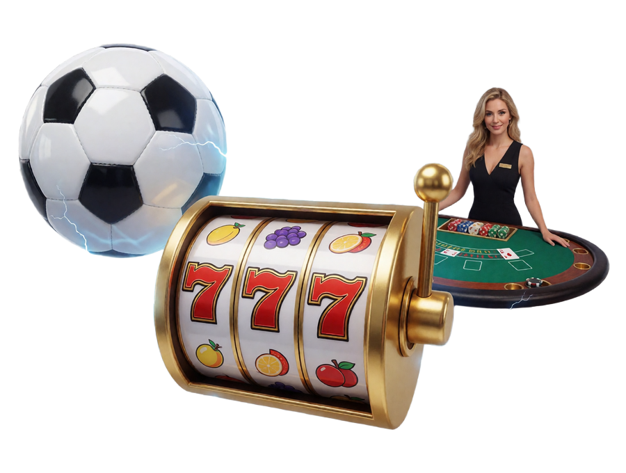 Fu&szlig;ball, Slot-Walzen mit drei Siebenen und ein Live-Blackjack-Tisch als Produktbereiche im Zoccer Casino